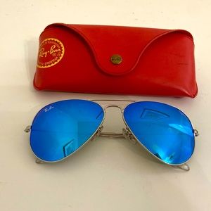 Ray-Ban blue/silver aviator sunglasses